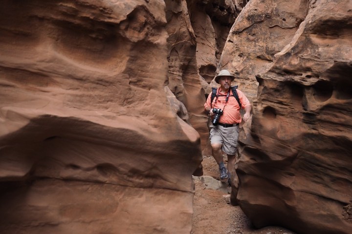 a man standing on a rock